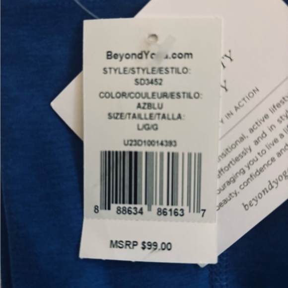 NWT Beyond Yoga Blue Leggings- Large - Picture 2 of 3